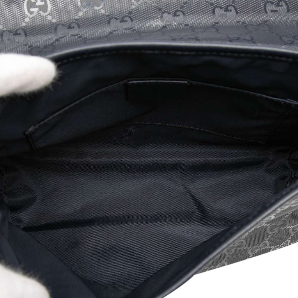 Gucci Kids GG Imprime Web Messenger Bag Black Canvas Good condition - Model View