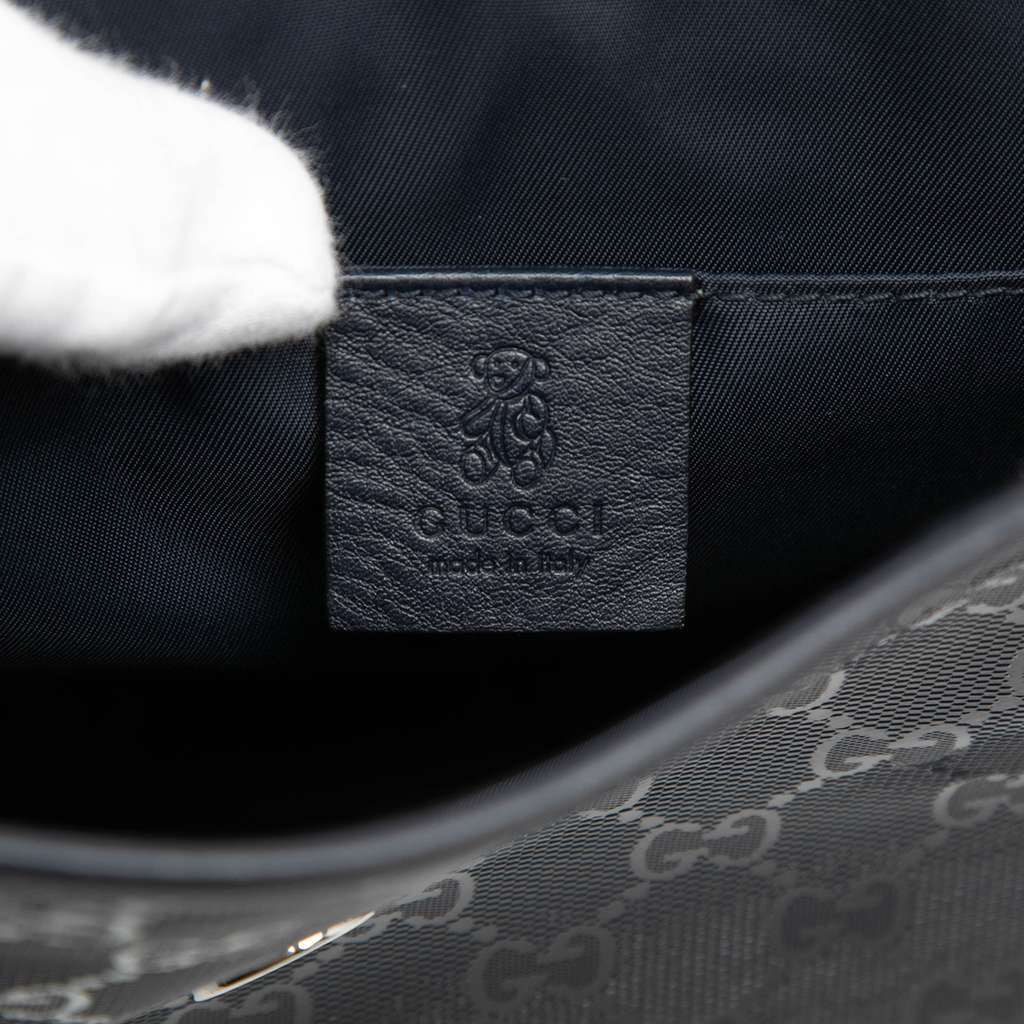Gucci Kids GG Imprime Web Messenger Bag Black Canvas Good condition - Box View