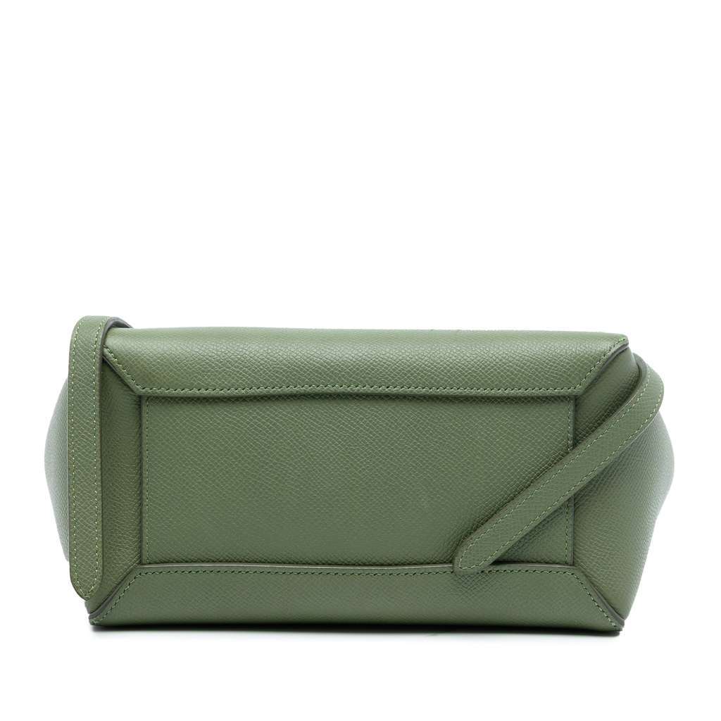 Celine Nano Grained Calfskin Belt Bag Green Leather Good condition - Inside View