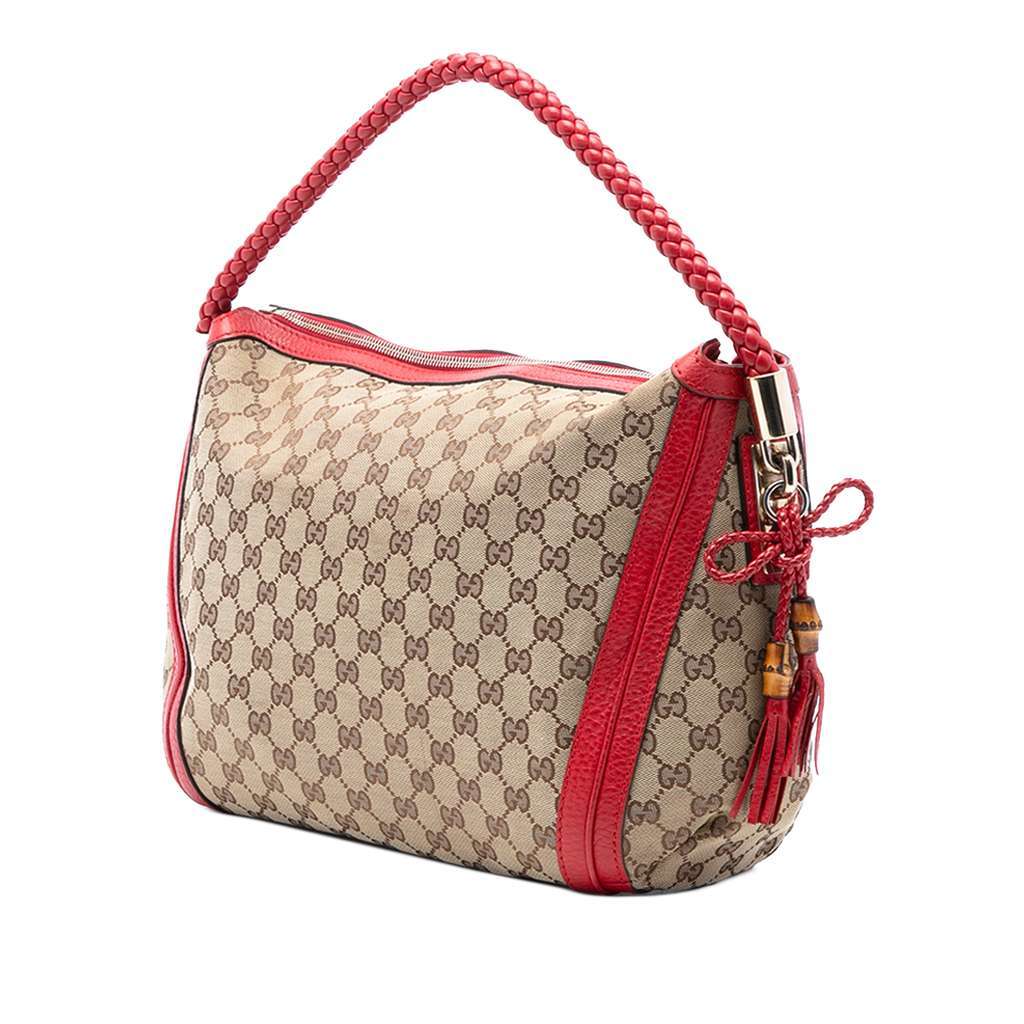 Gucci Medium GG Canvas Bella Shoulder Bag Beige Good condition - Back View