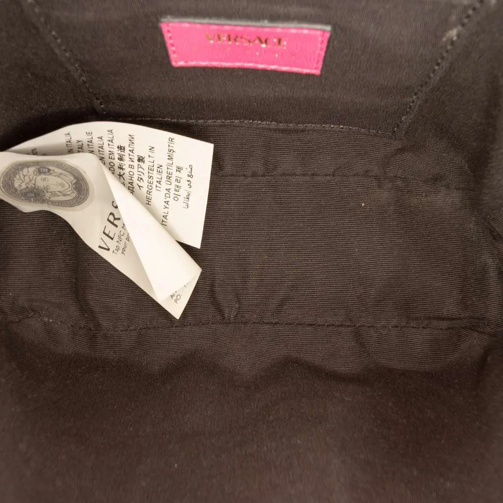 Versace Quilted Lambskin La Medusa Camera Bag Pink Leather Very good - Model View