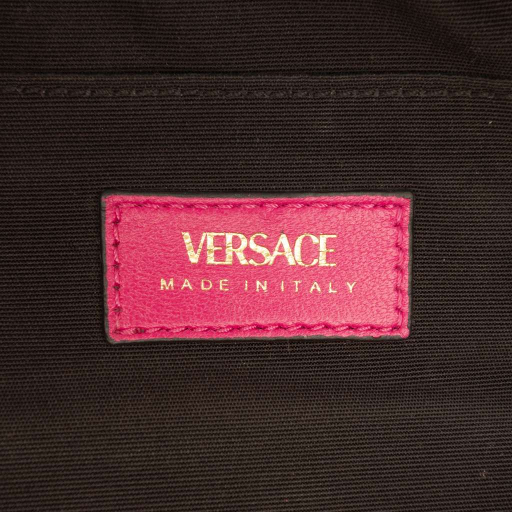 Versace Quilted Lambskin La Medusa Camera Bag Pink Leather Good condition - Box View