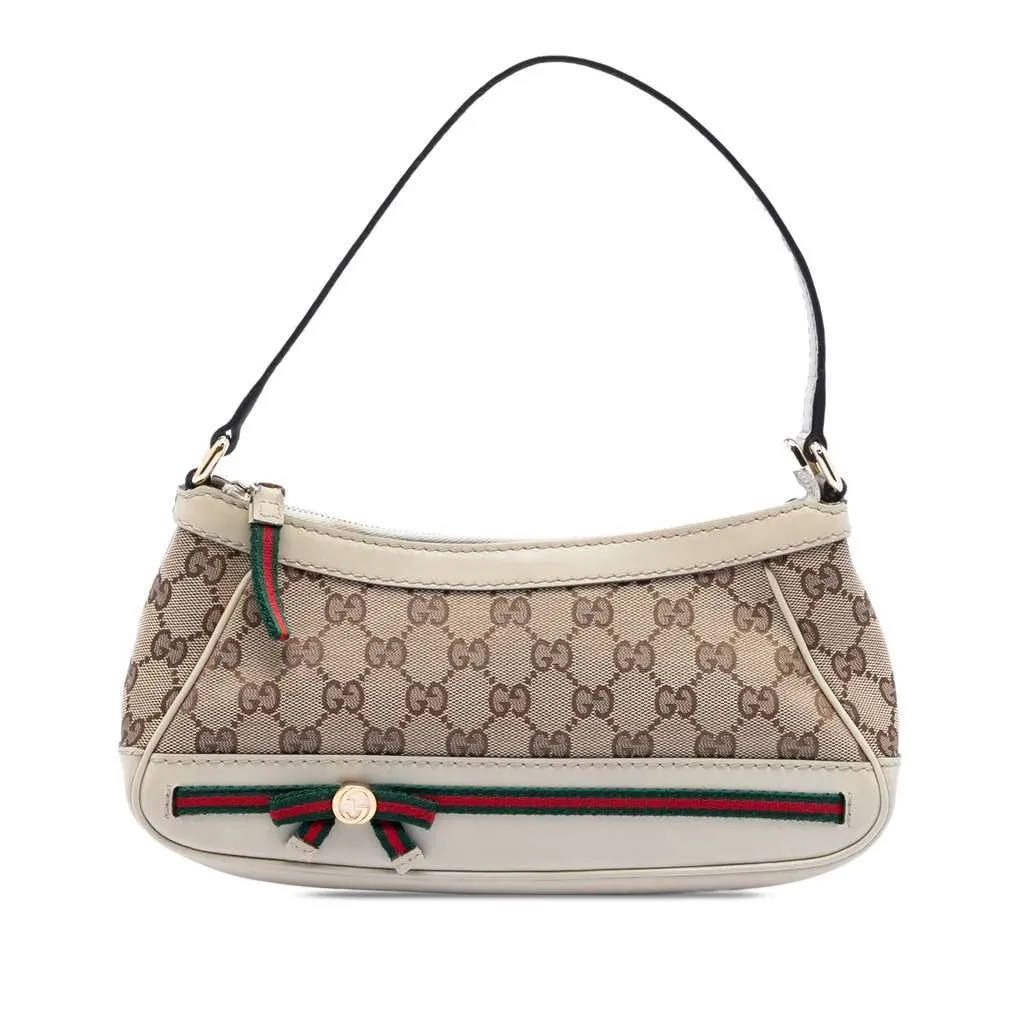 Gucci GG Canvas Mayfair Shoulder Bag Beige Very good - Front View
