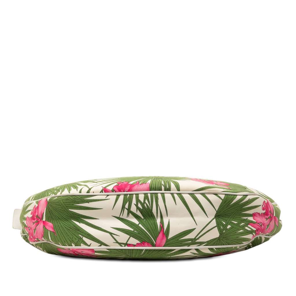 Celine Floral Printed Canvas Crossbody White Canvas Good condition - Inside View