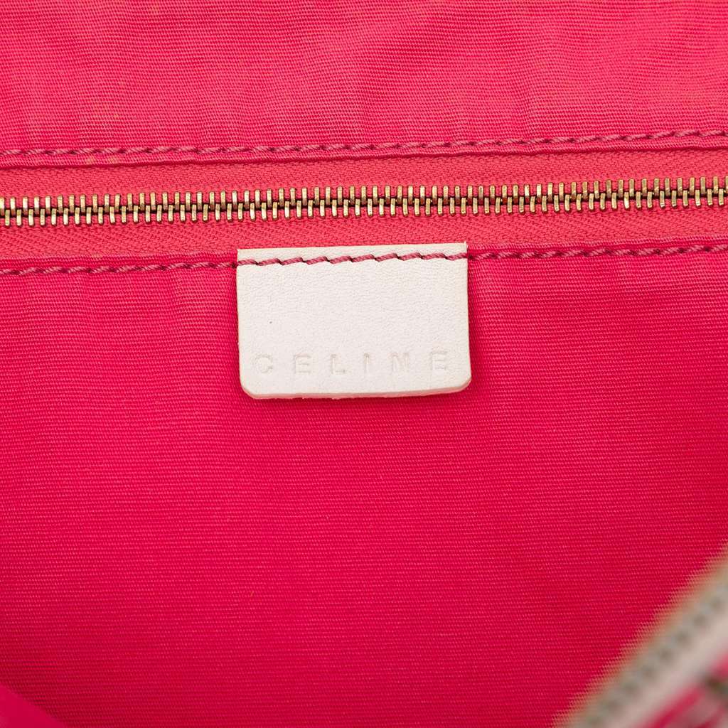 Celine Floral Printed Canvas Crossbody White Canvas Good condition - Box View