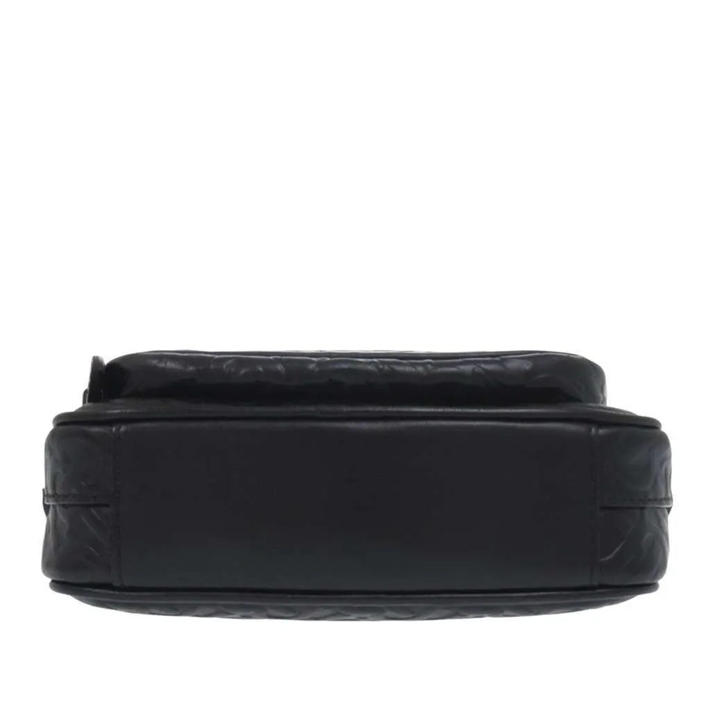 Burberry Embossed Calfskin TB Monogram Camera Chain Crossbody Black Leather Very good - Inside View