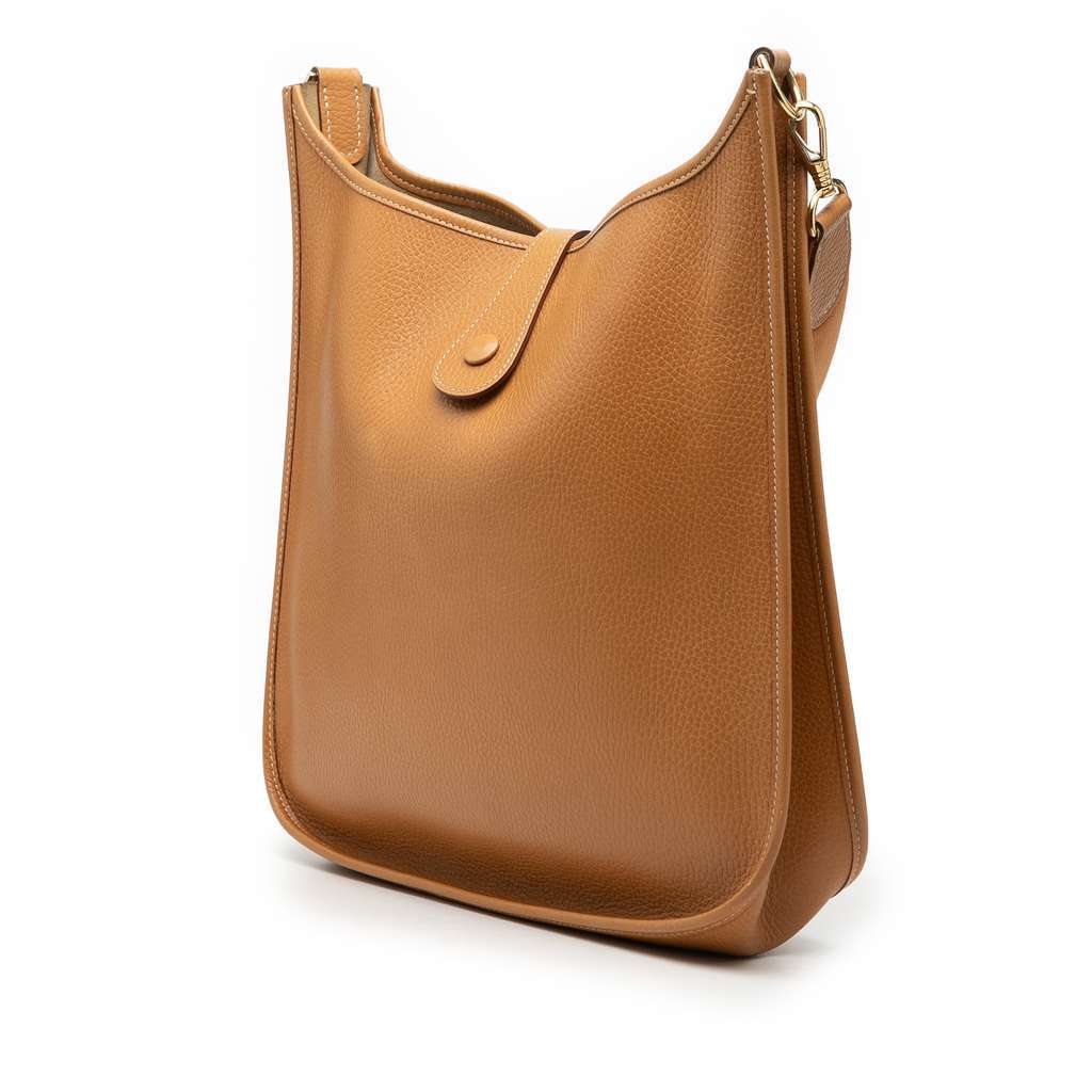 Hermès Clemence Evelyne I 33 Brown Leather Good condition - Back View
