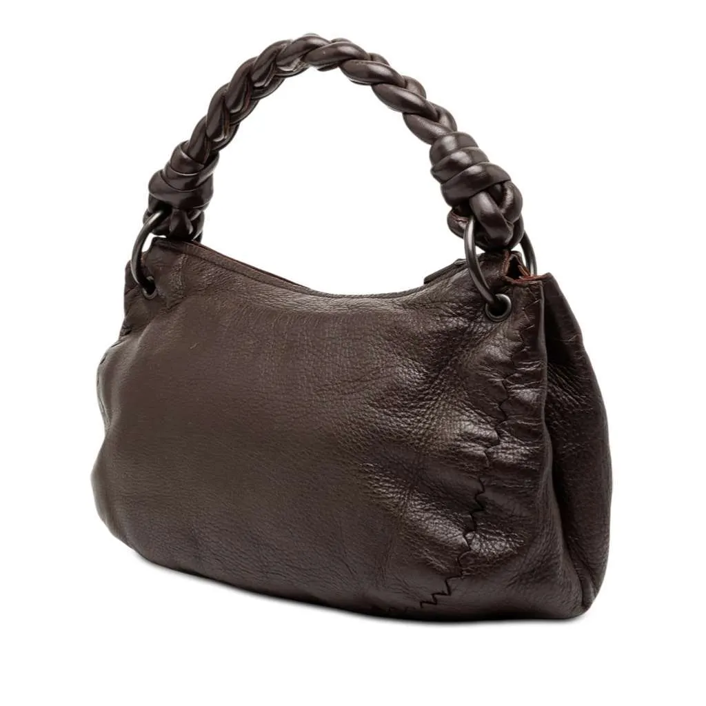 Bottega Veneta Cervo Hobo Bag Brown Leather Very good - Back View