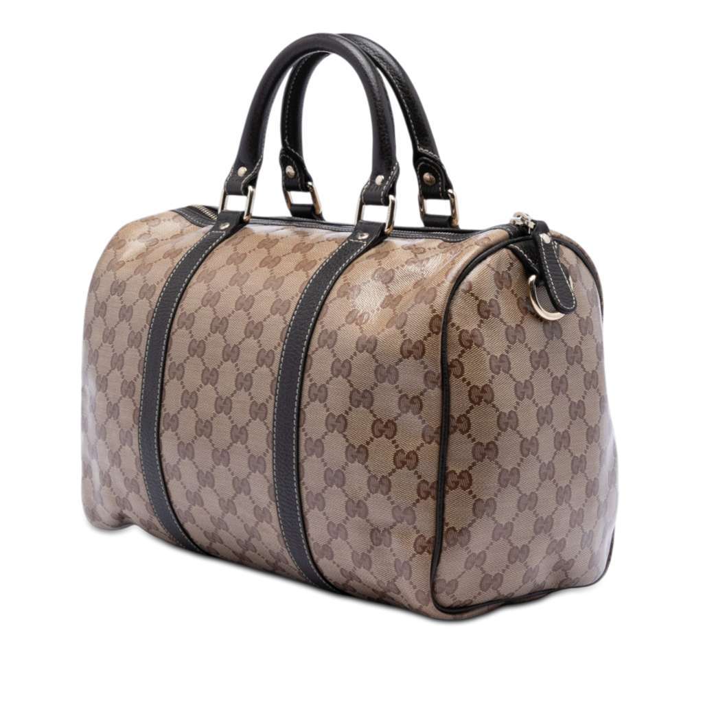 Gucci Medium GG Crystal Joy Boston Bag Beige Good condition - Back View