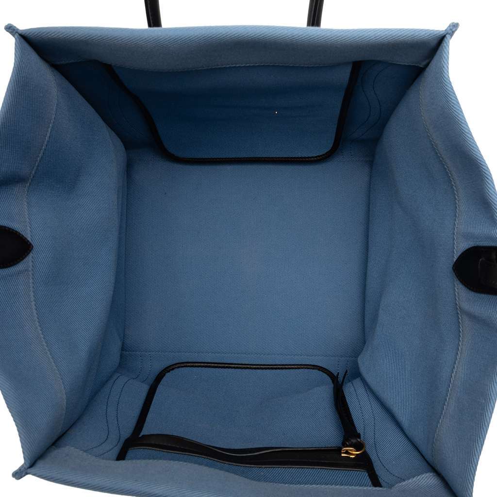 Celine Medium Denim Phantom Luggage Tote Blue Denim Good condition - Model View