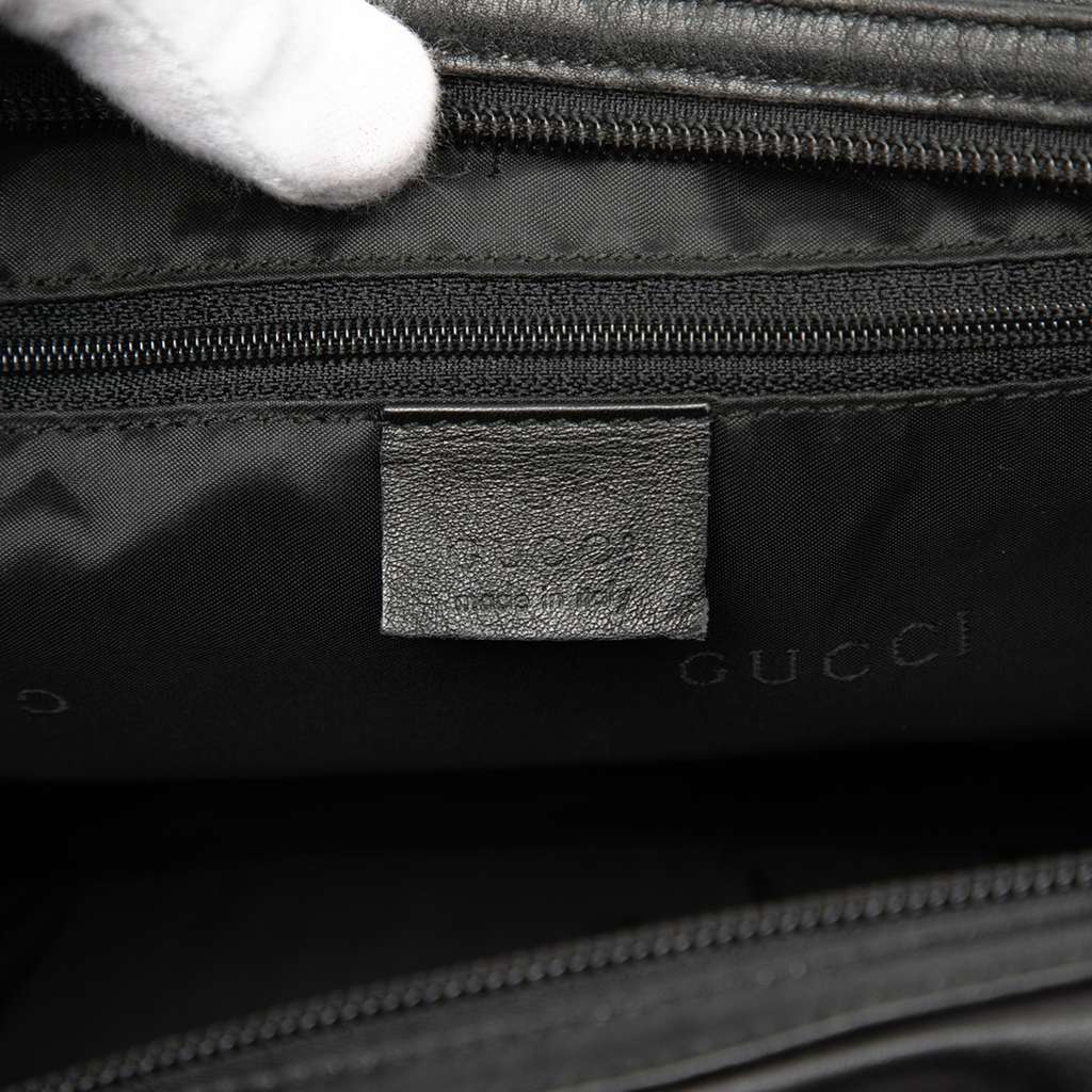 Gucci Leather Chain Shoulder Bag Black Leather Good condition - Box View