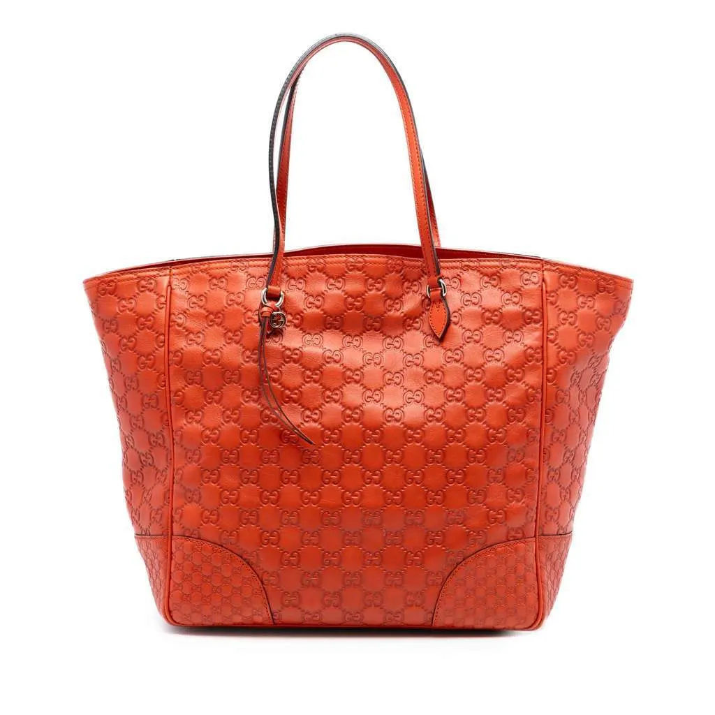 Gucci Guccissima Bree Tote Orange Leather Very good - Front View