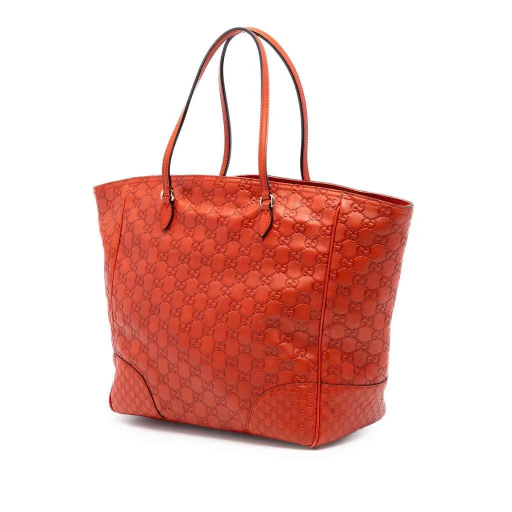 Gucci Guccissima Bree Tote Orange Leather Very good - Back View