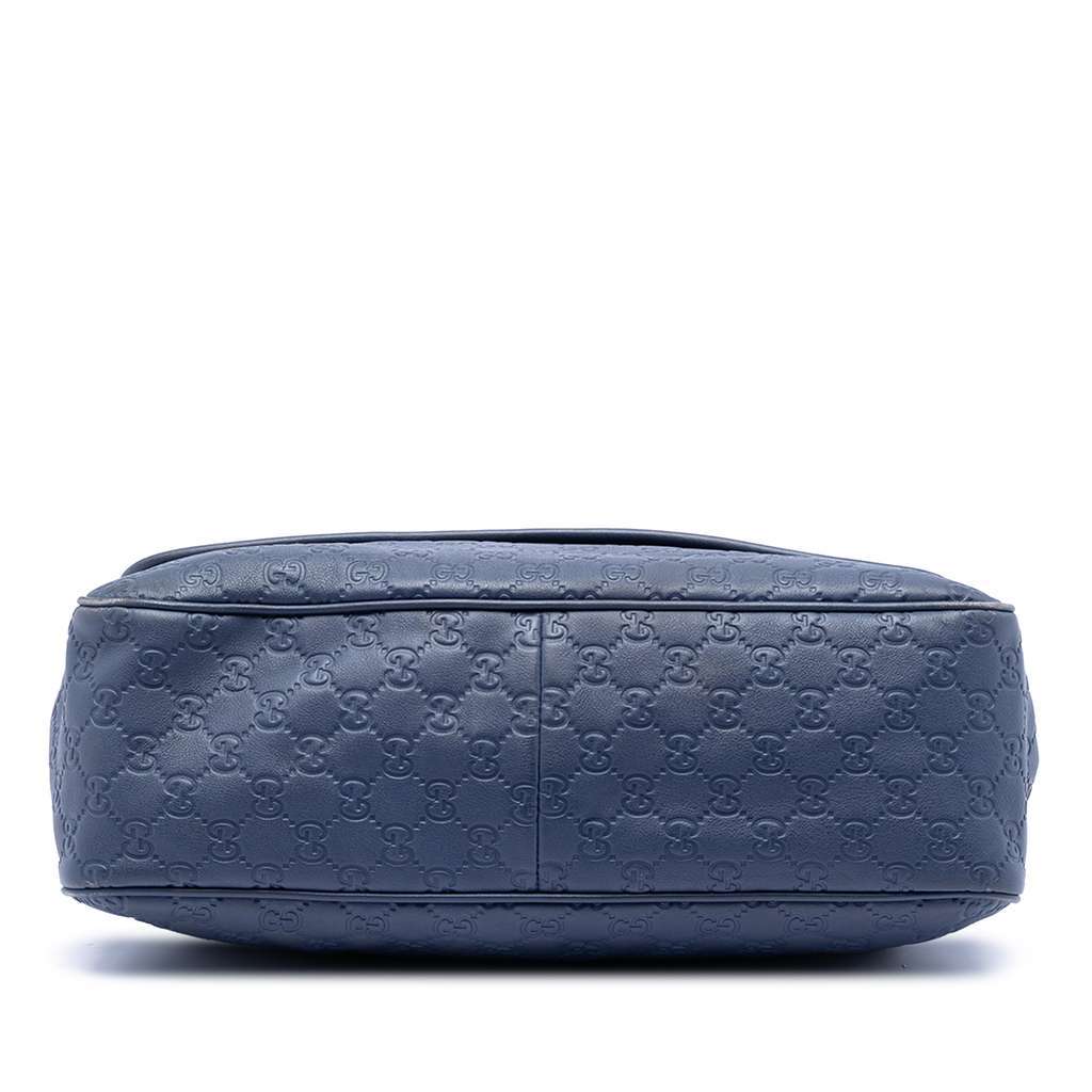 Gucci Guccissima Messenger Bag Blue Leather Good condition - Inside View