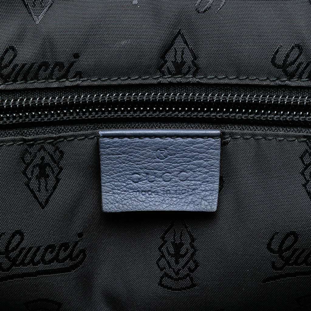 Gucci Guccissima Messenger Bag Blue Leather Good condition - Box View