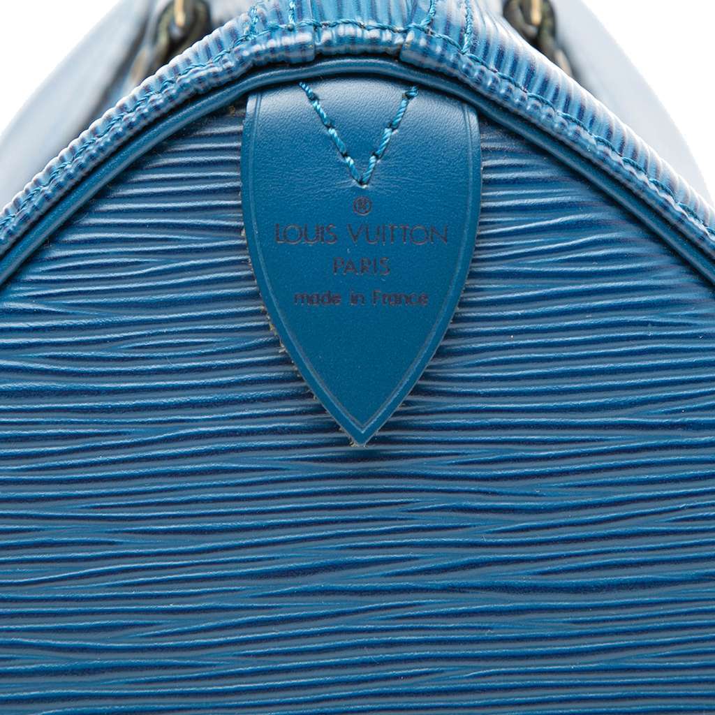 Louis Vuitton Epi Speedy 25 Blue Leather Fair condition - Box View