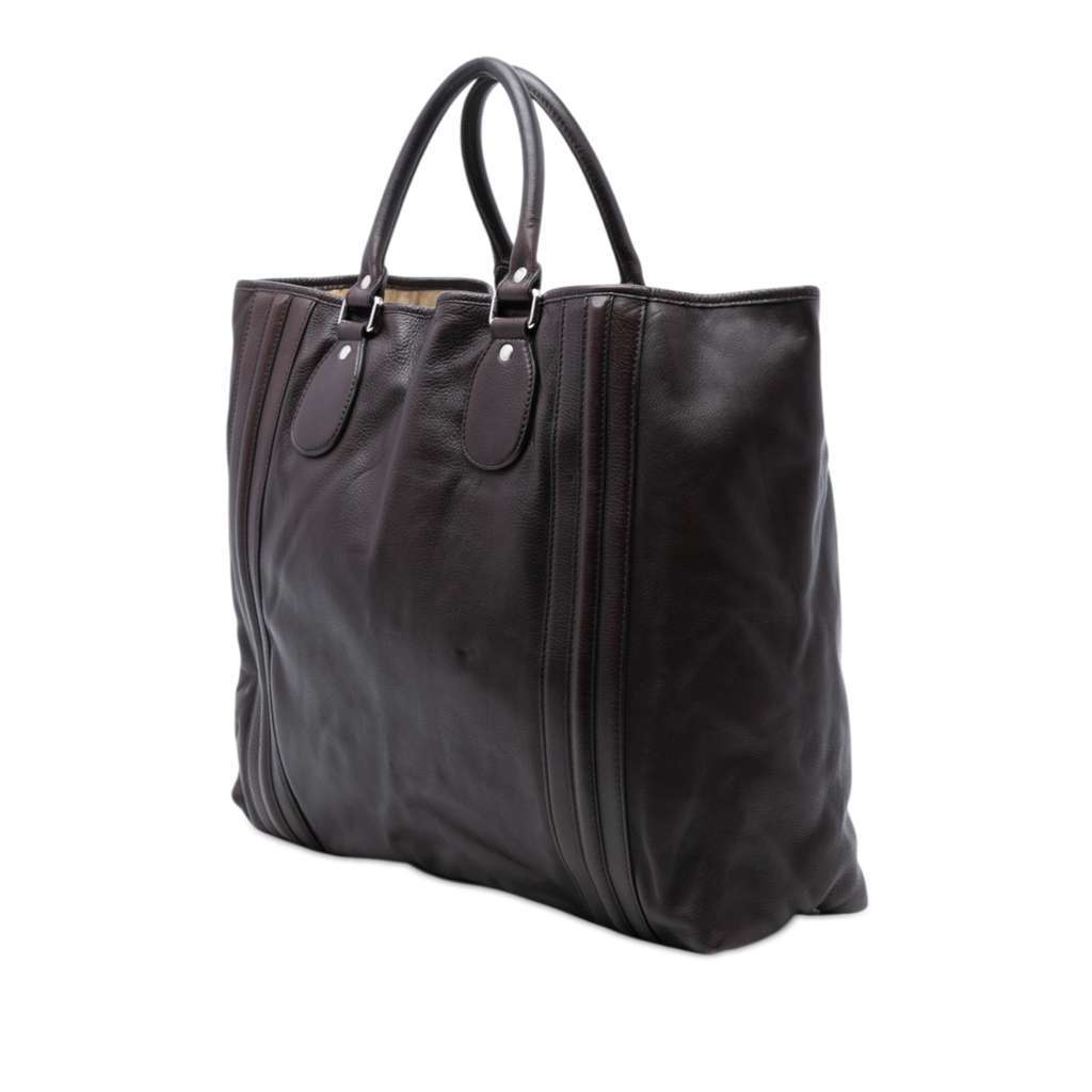 Gucci Leather Tote Brown Leather Good condition - Back View