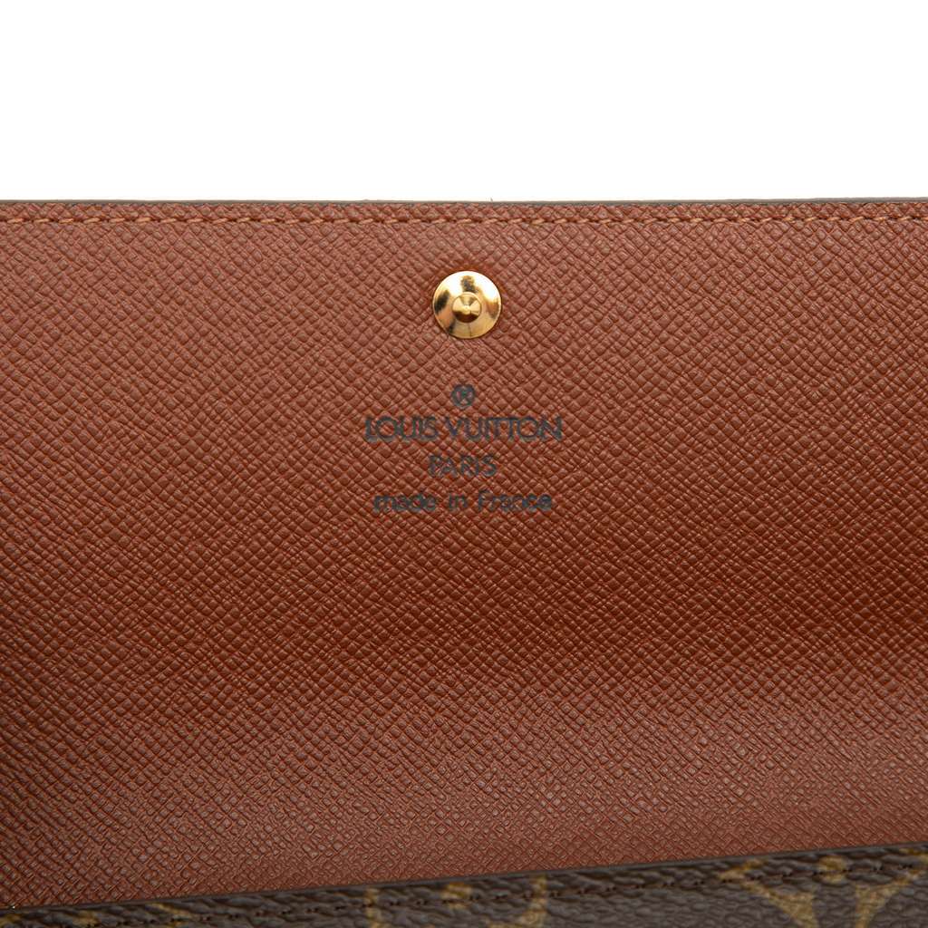 Louis Vuitton Monogram Sarah Long Wallet Brown Good condition - Box View