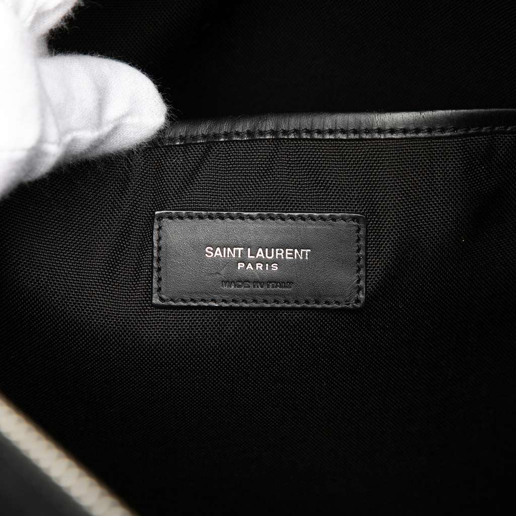 Saint Laurent Studded Canvas City Backpack Black Canvas Good condition - Box View