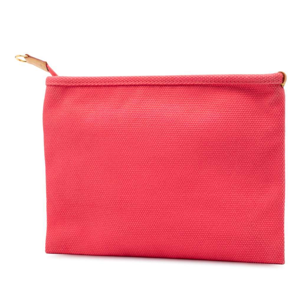 Louis Vuitton Antigua Pochette Plat PM Pouch Pink Canvas Good condition - Back View
