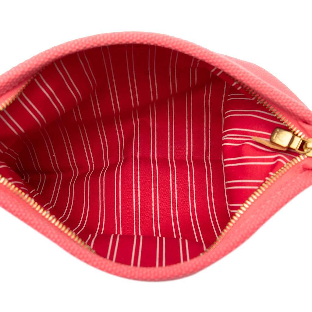 Louis Vuitton Antigua Pochette Plat PM Pouch Pink Canvas Good condition - Model View
