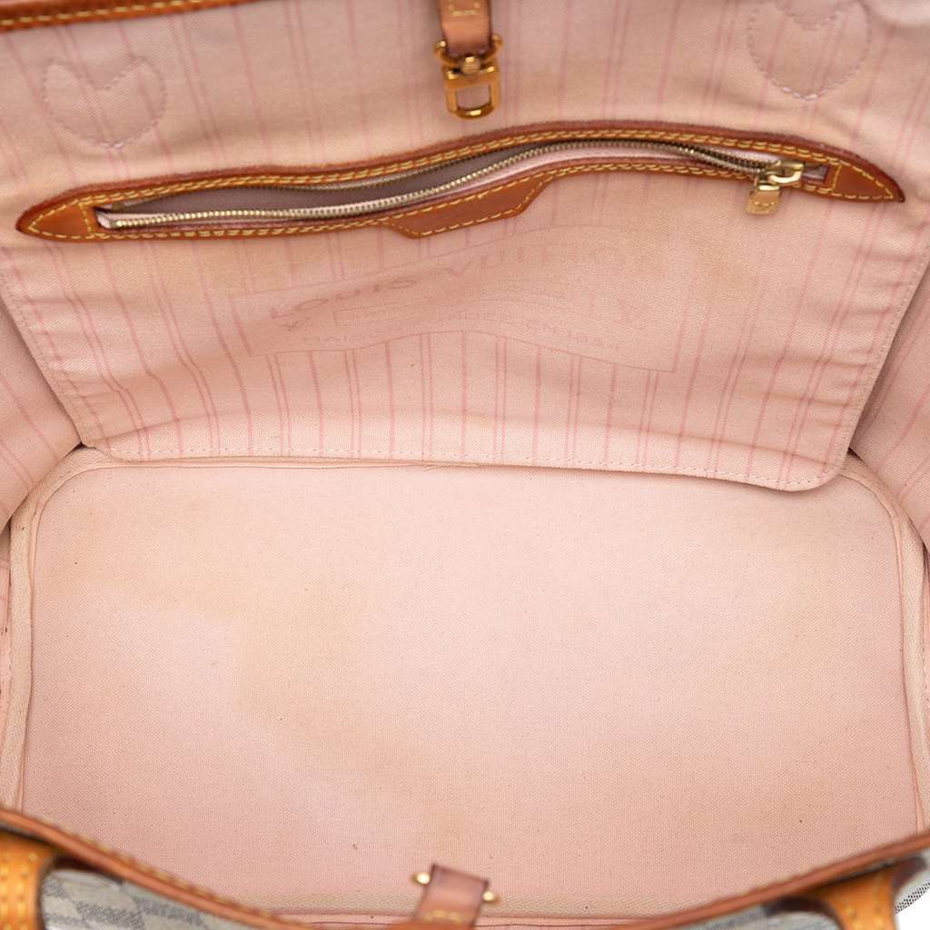 Louis Vuitton Damier Azur Neverfull MM White Good condition - Model View