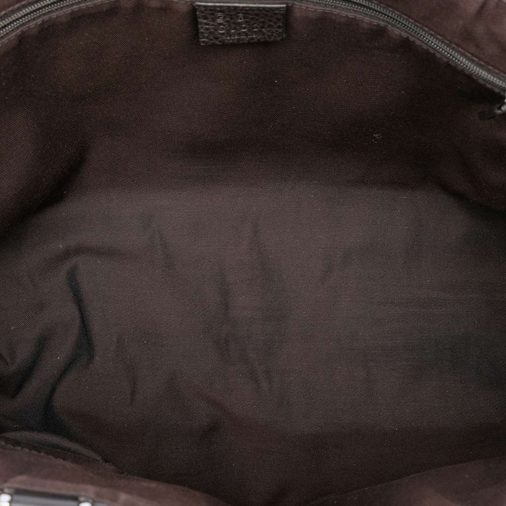 Gucci GG Nylon Abbey D Ring Pocket Tote Brown Good condition - Model View