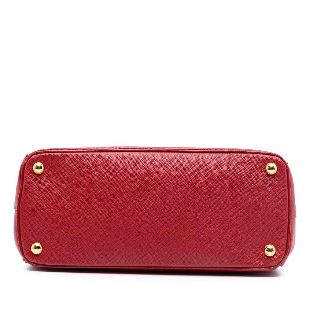 Prada Medium Saffiano Lux Galleria Double Zip Satchel Red Leather Good condition - Inside View