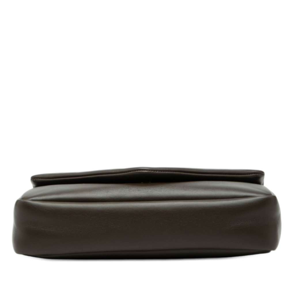 Saint Laurent Small Lambskin Calypso Shoulder Bag Brown Leather Good condition - Inside View