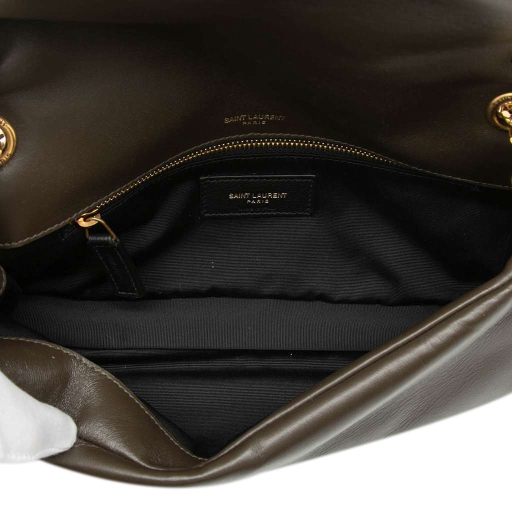 Saint Laurent Small Lambskin Calypso Shoulder Bag Brown Leather Good condition - Model View