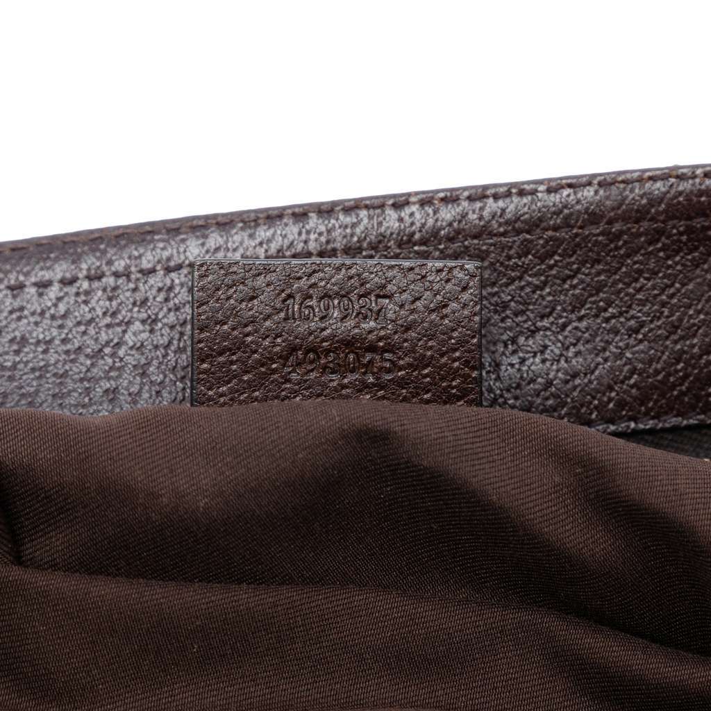 Gucci GG Canvas Web Double Pocket Crossbody Beige Good condition - Box View