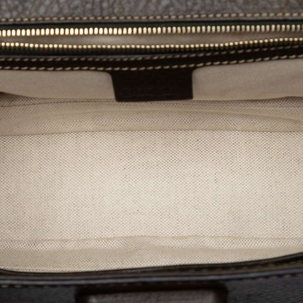 Gucci Medium Leather New Bamboo Satchel Green Leather Good condition - Model View