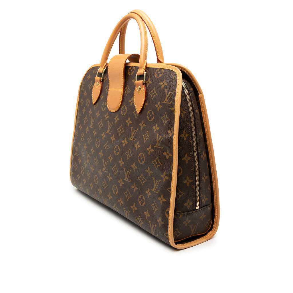 Louis Vuitton Monogram Rivoli Briefcase Brown Good condition - Back View