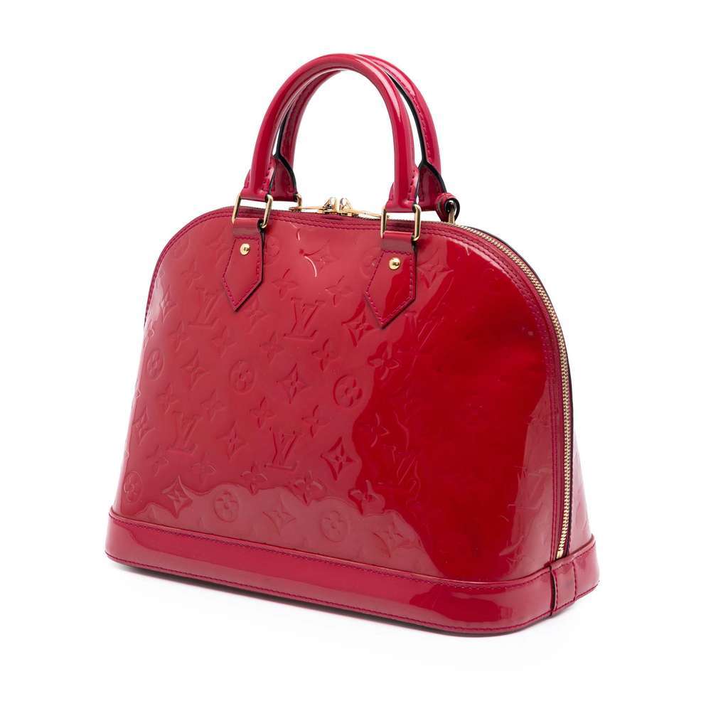 Louis Vuitton Monogram Vernis Alma PM Red Leather Good condition - Back View