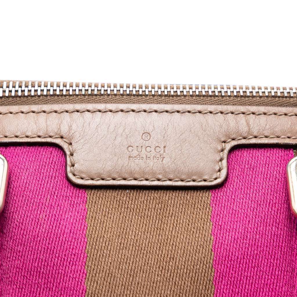 Gucci Medium GG Canvas Web Joy Boston Bag Brown Canvas Fair condition - Box View