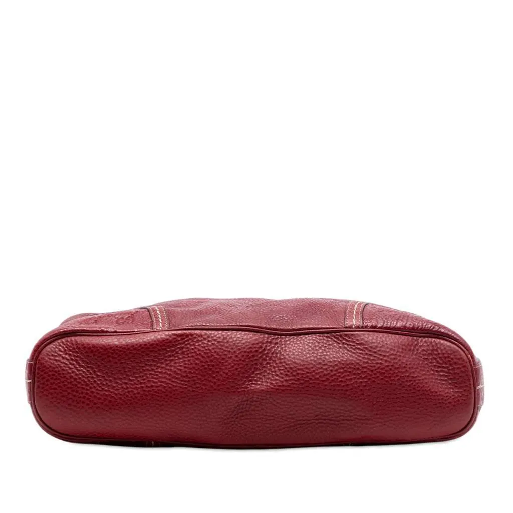 Gucci Large Guccissima Trimmed Leather Signoria Hobo Bag Red Leather Very good - Inside View