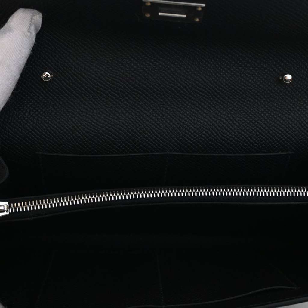 Hermès Epsom Kelly To Go Wallet Black Leather Good condition - Box View