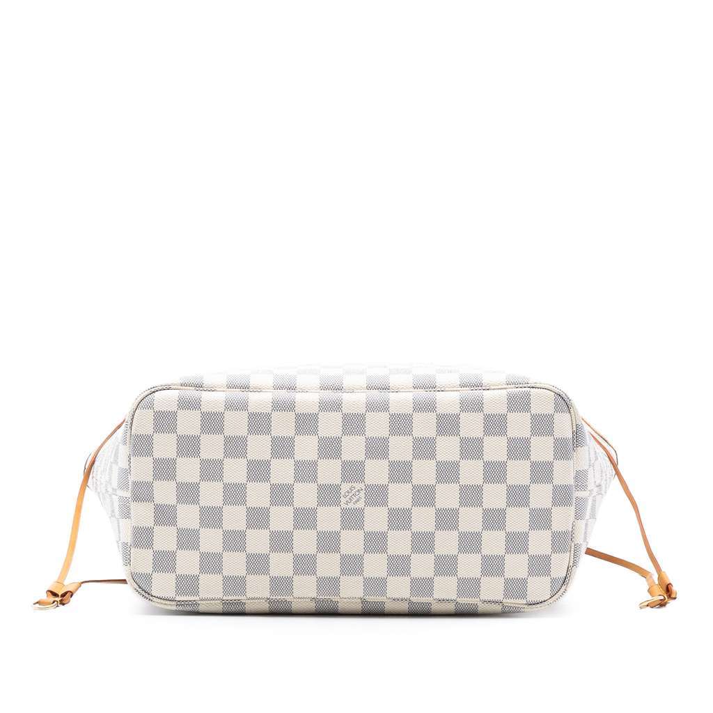 Louis Vuitton Damier Azur Neverfull MM White Good condition - Inside View