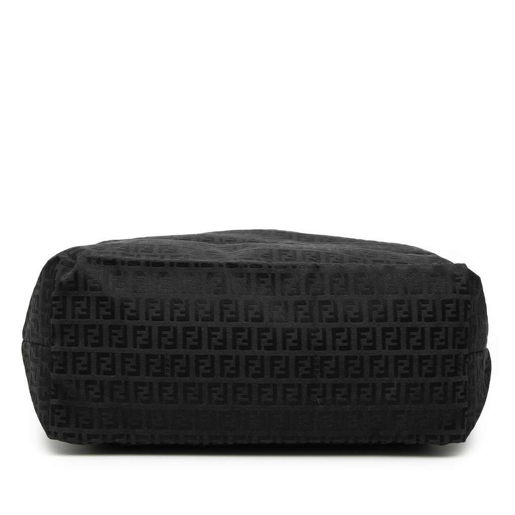 Fendi Medium Zucchino Canvas Roll Tote Black Canvas Good condition - Inside View