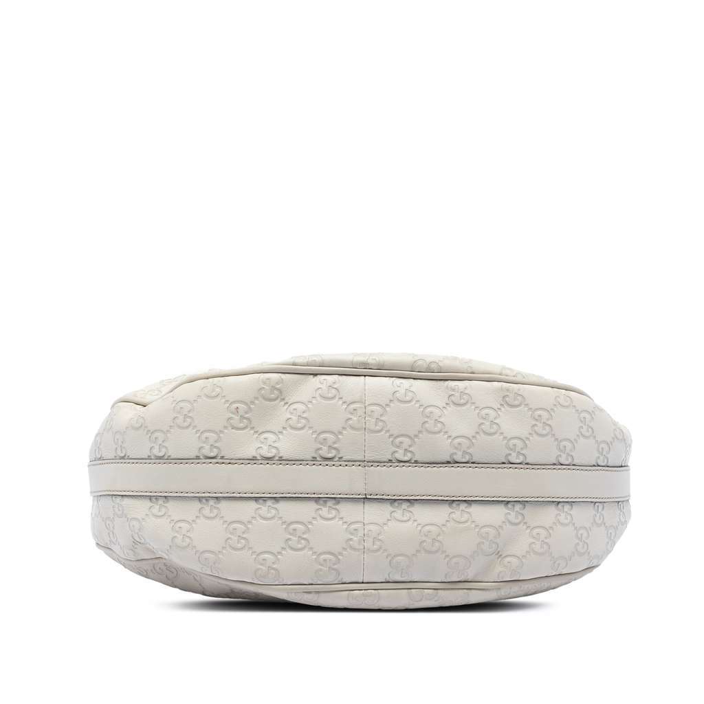 Gucci Medium Guccissima Twins Hobo White Leather Good condition - Inside View