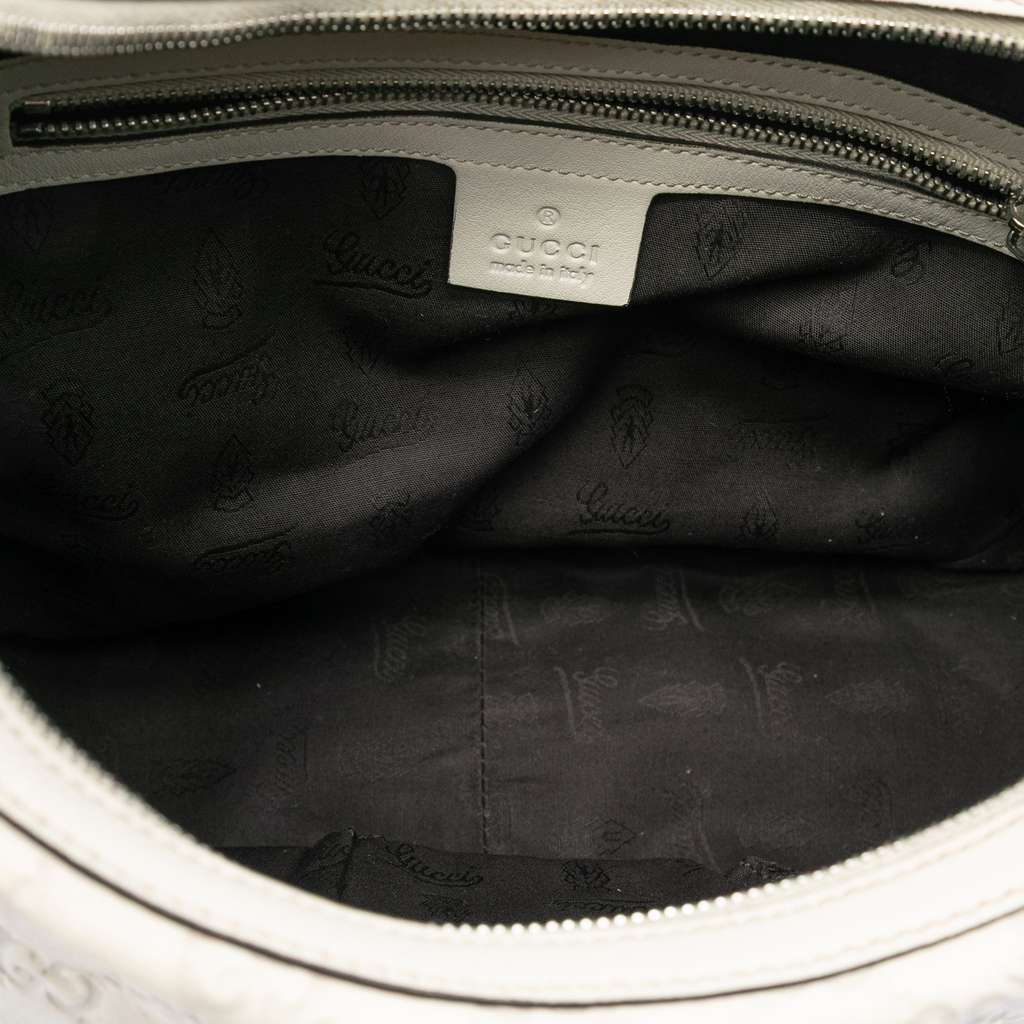 Gucci Medium Guccissima Twins Hobo White Leather Good condition - Model View
