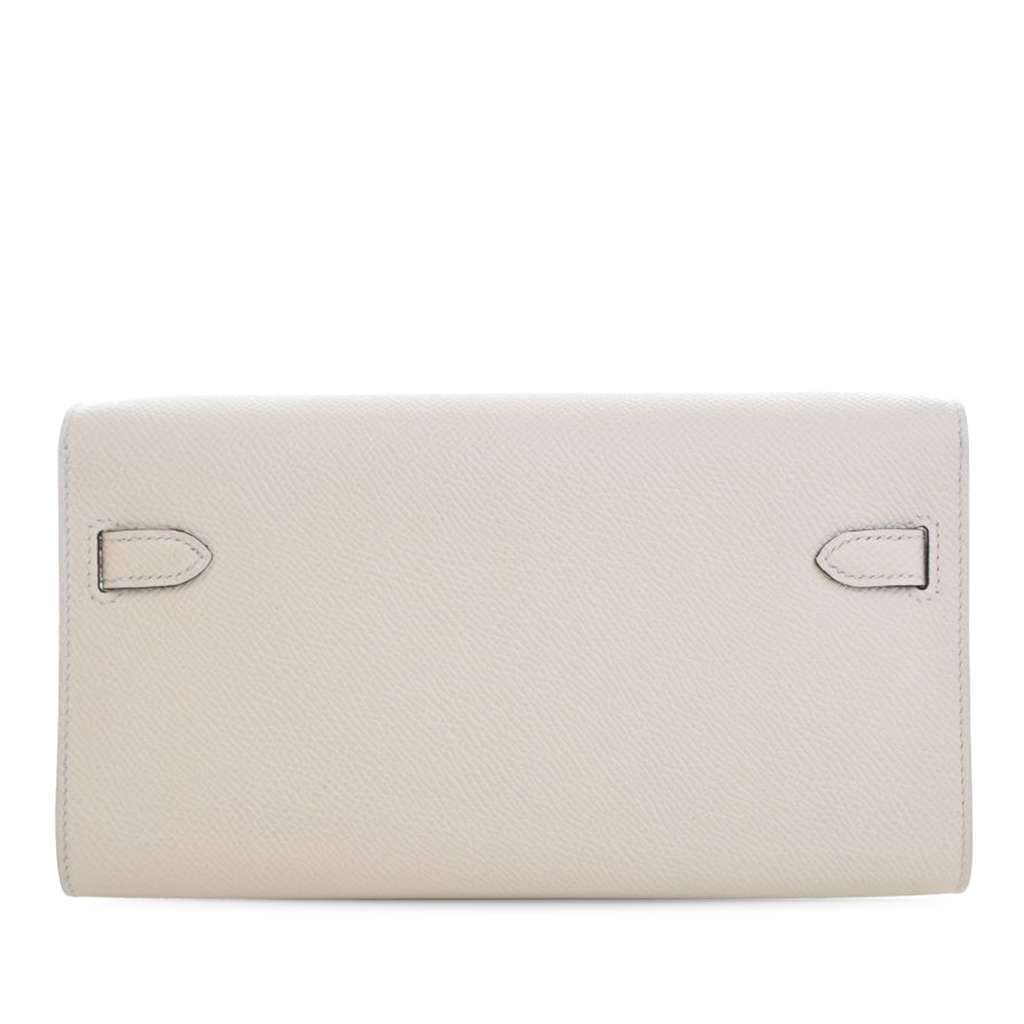 Hermès Epsom Kelly To Go Wallet White Leather Good condition - Back View