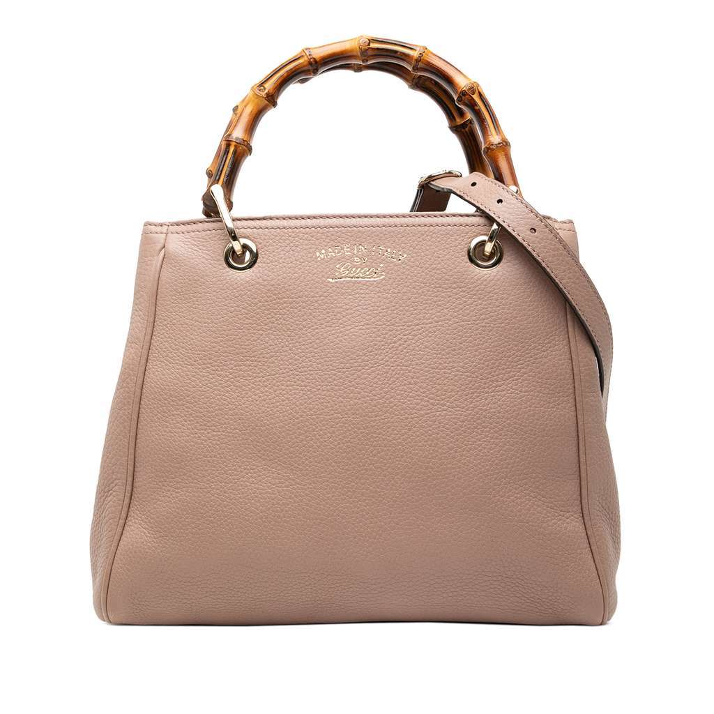 Gucci Small Calfskin Bamboo Shopper Satchel
