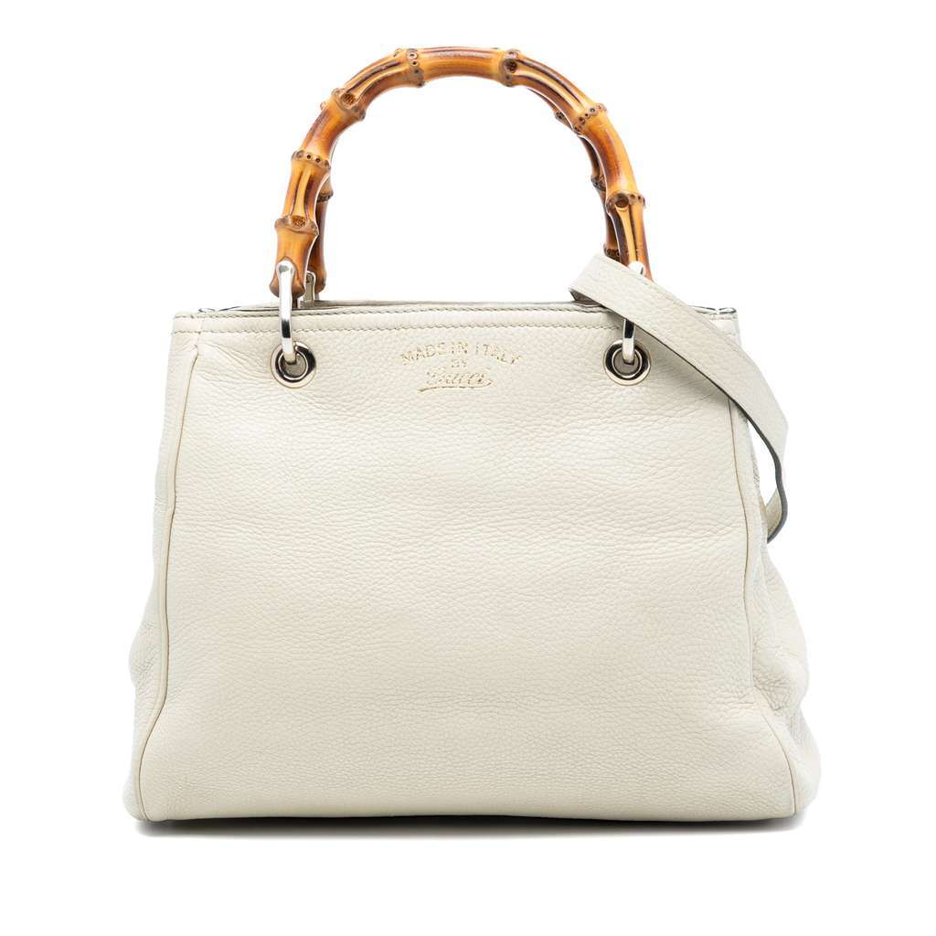 Gucci Small Calfskin Bamboo Shopper Satchel