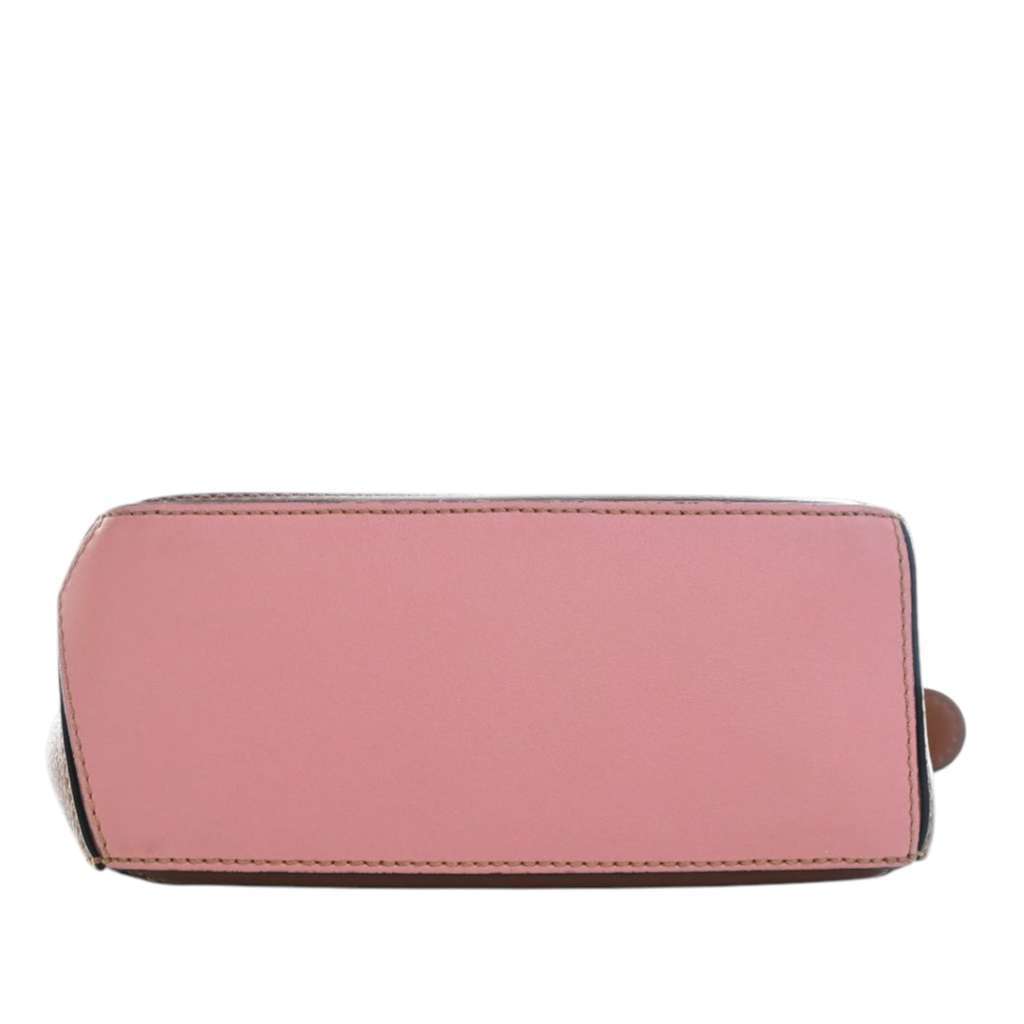 Loewe Mini Tricolor Calfskin Puzzle Satchel Brown Leather Good condition - Box View