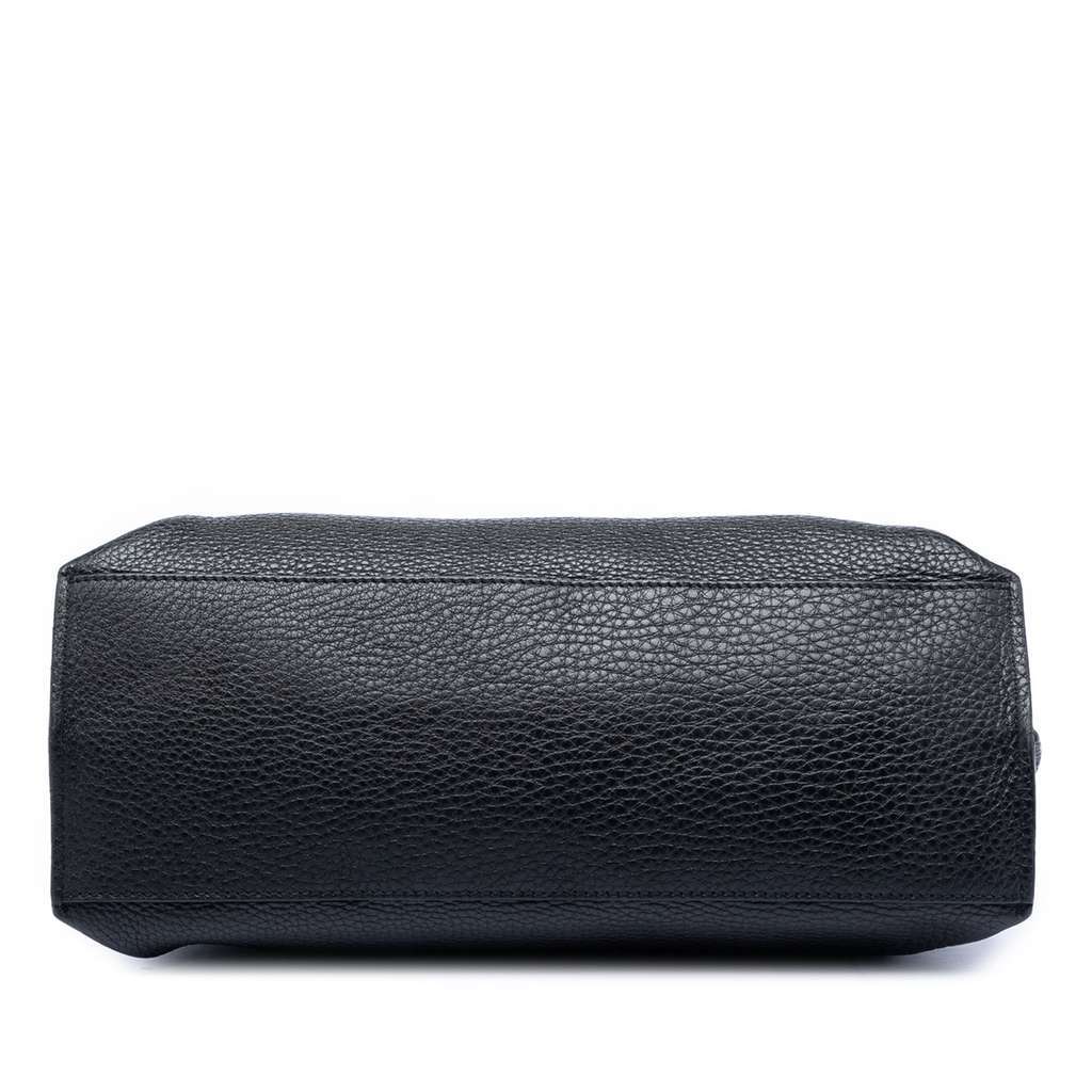 Gucci Medium Leather Bamboo Daily Satchel Black Leather Good condition - Inside View