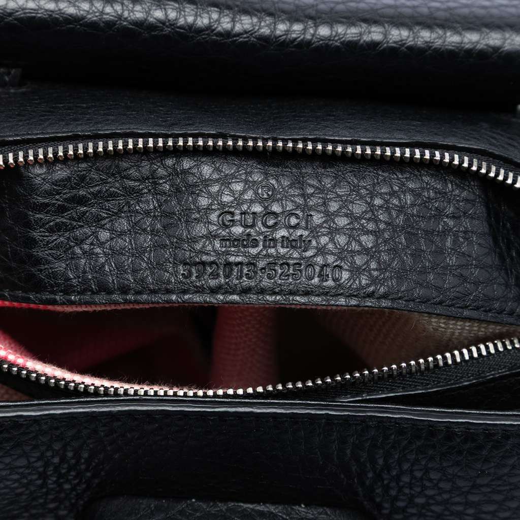 Gucci Medium Leather Bamboo Daily Satchel Black Leather Good condition - Box View