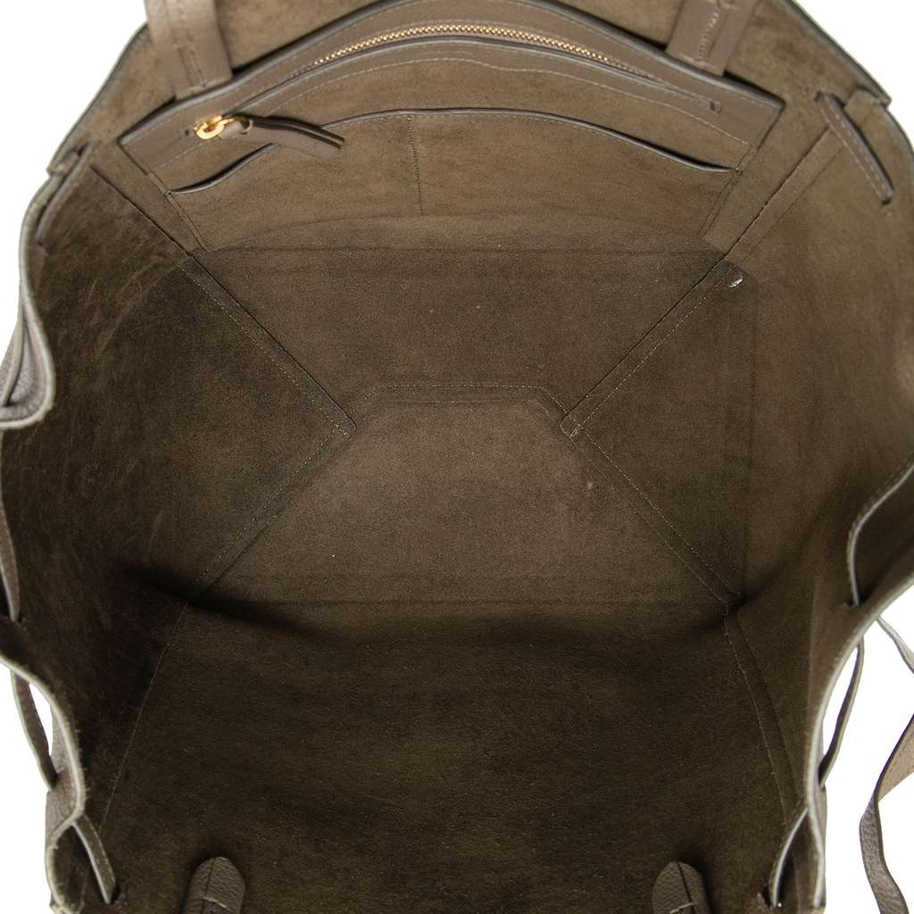 Celine Small Grained Calfskin Phantom Cabas Tote Brown Leather Good condition - Model View