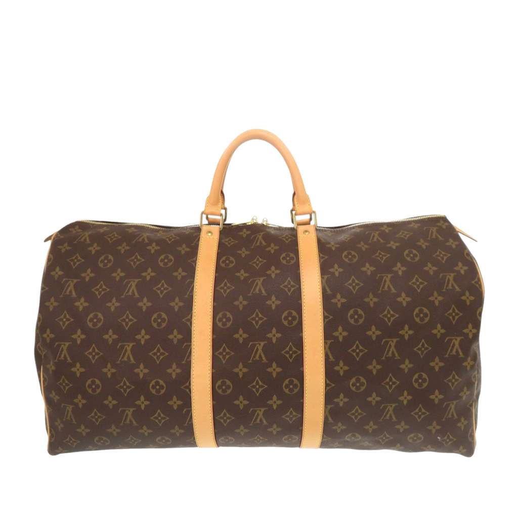 Louis Vuitton Monogram Keepall 55 Brown Good condition - Back View