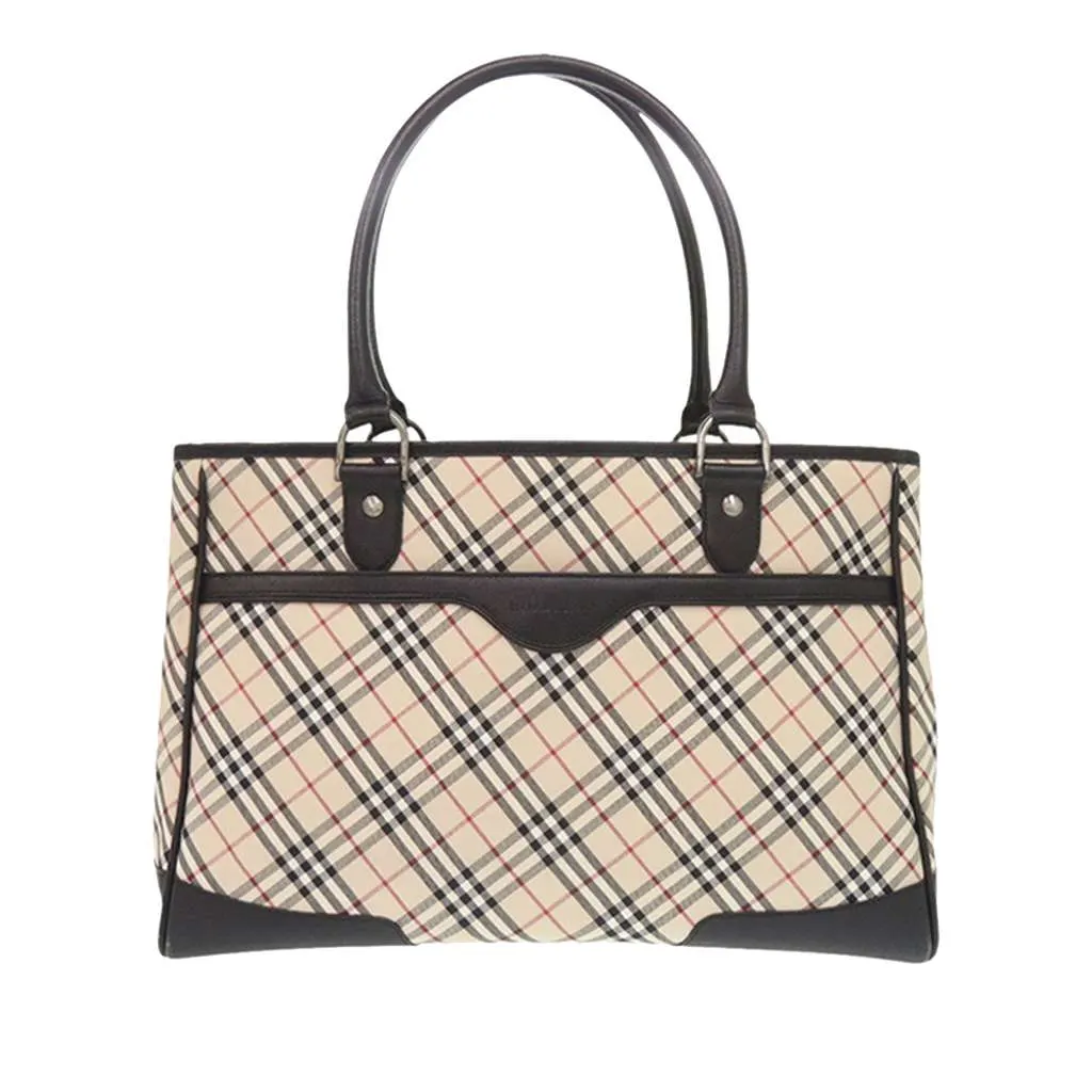 Burberry Nova Check Canvas Tote Beige Canvas Very good - Front View